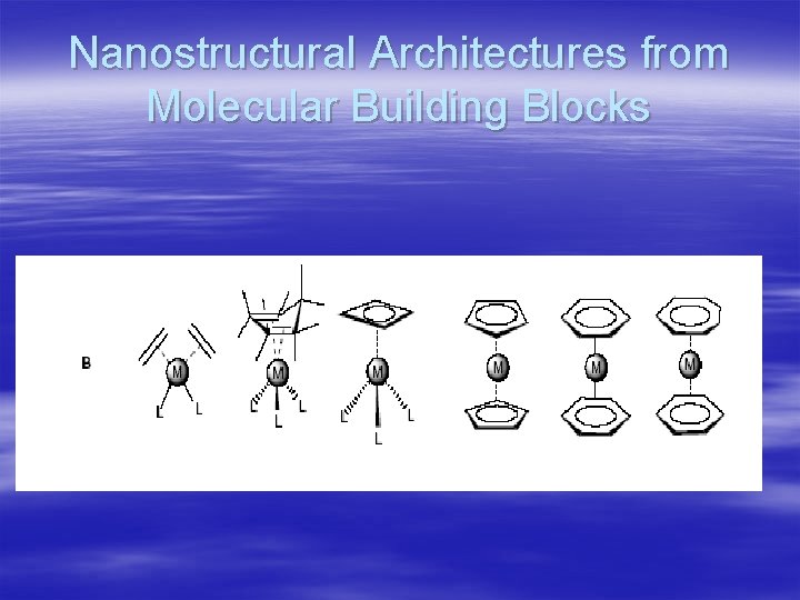 Nanostructural Architectures from Molecular Building Blocks 