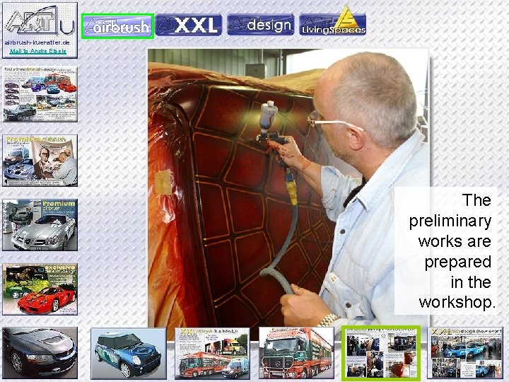 airbrush-kuenstler. de Mail to Andre Eisele Live airbrush painting in your car showroom The