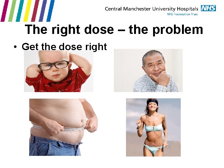 The right dose – the problem • Get the dose right 