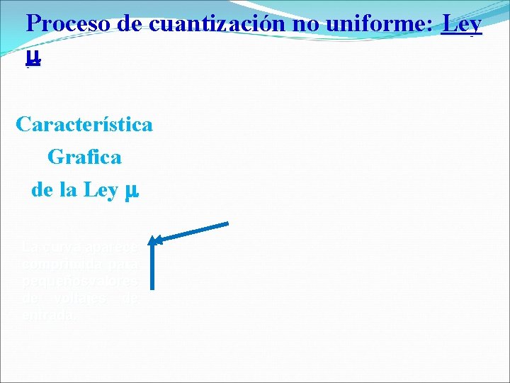 Proceso de cuantización no uniforme: Ley Característica Grafica de l a L e y