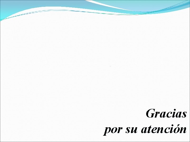 Gracias por su atención 