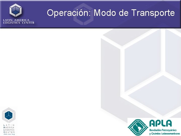 Operación: Modo de Transporte 30 