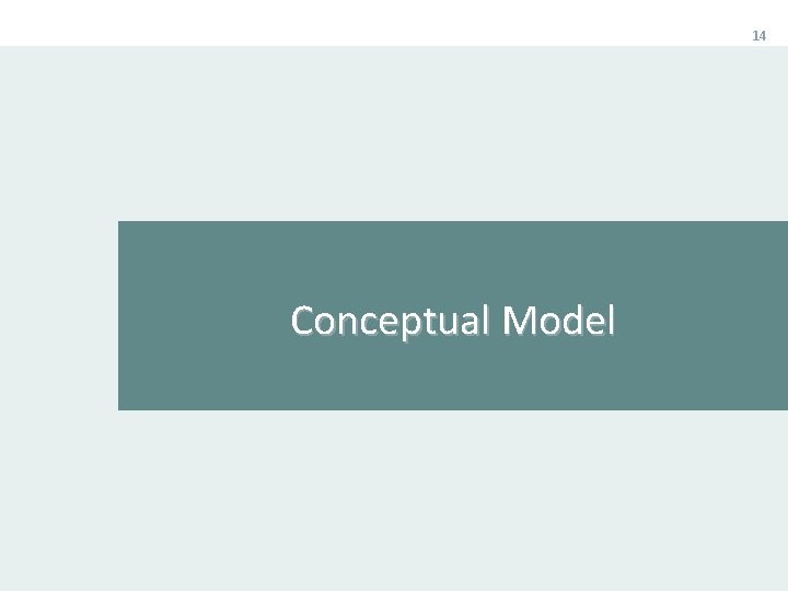 14 Conceptual Model 