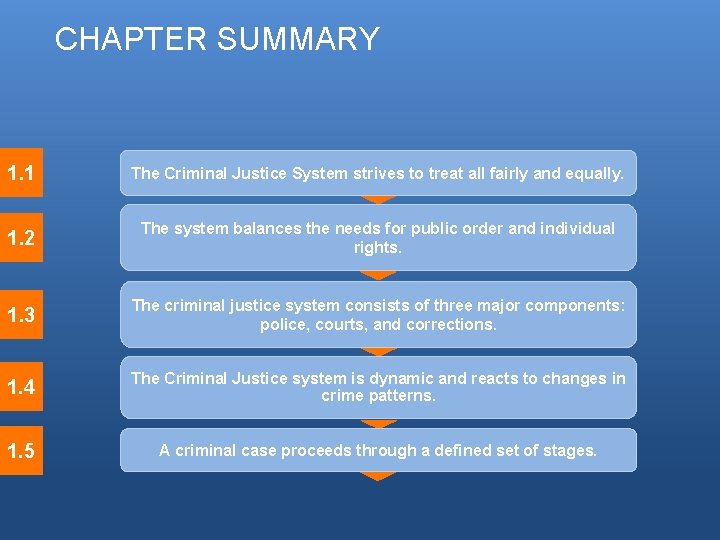 CHAPTER SUMMARY 1. 1 The Criminal Justice System strives to treat all fairly and CHAPTER SUMMARY 1. 1 The Criminal Justice System strives to treat all fairly and