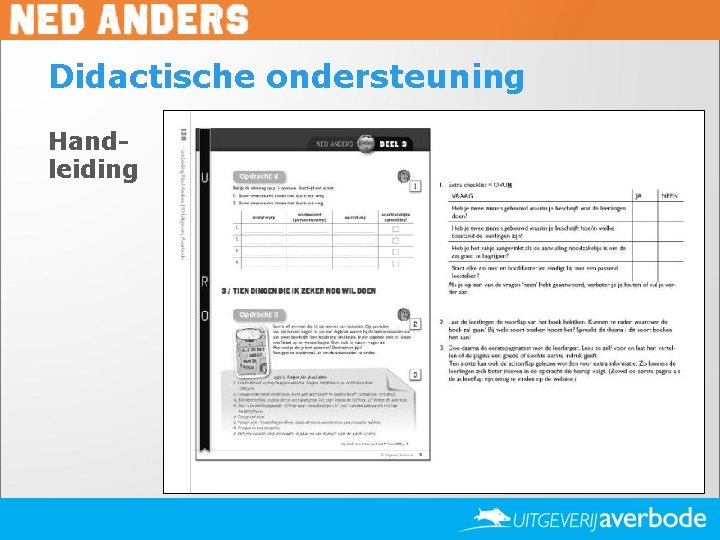 Didactische ondersteuning Handleiding 