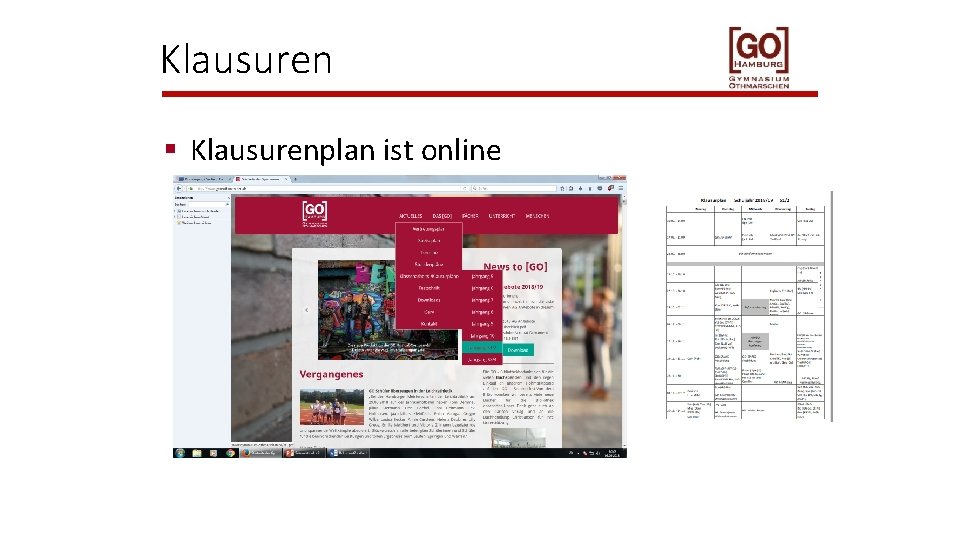 Klausuren § Klausurenplan ist online 