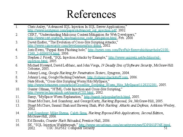 References 1. 2. 3. 4. 5. 6. 7. 8. 9. 10. 11. 12. 13.