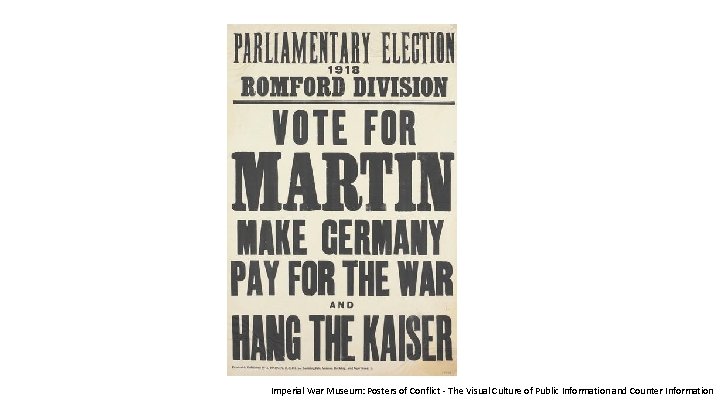 Imperial War Museum: Posters of Conflict - The Visual Culture of Public Information and