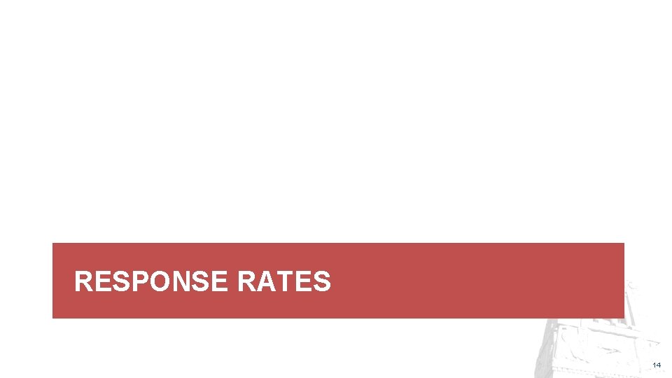 RESPONSE RATES 14 