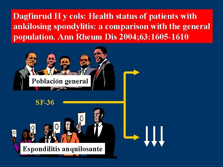 Dagfinrud H y cols: Health status of patients with ankilosing spondylitis: a comparison with