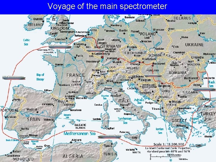 Voyage of the main spectrometer 