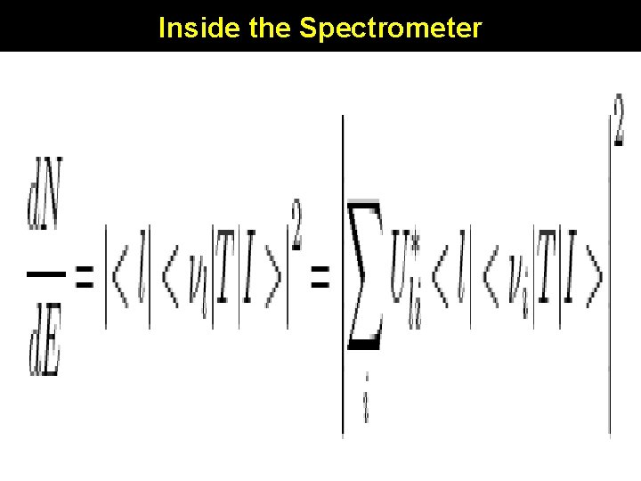 Inside the Spectrometer 