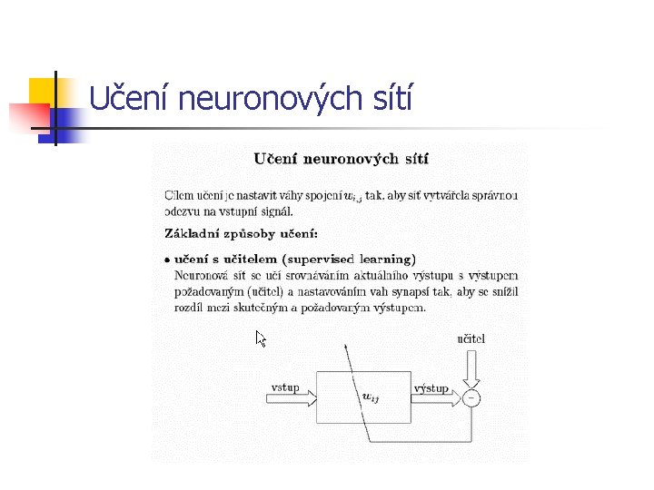 Učení neuronových sítí 