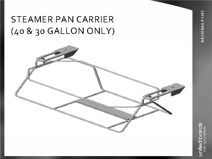 BRAISING PANS STEAMER PAN CARRIER (40 & 30 GALLON ONLY) 