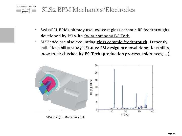 SLS 2 BPM Mechanics/Electrodes • Swiss. FEL BPMs already use low-cost glass ceramic RF