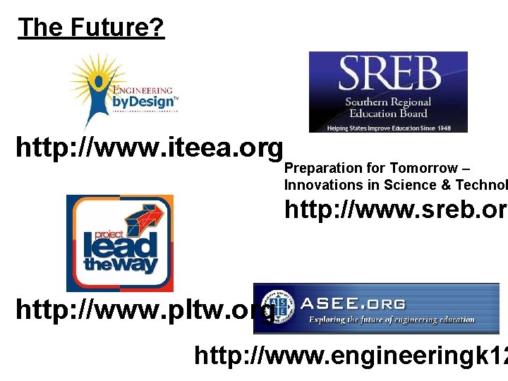 The Future? http: //www. iteea. org Preparation for Tomorrow – Innovations in Science &