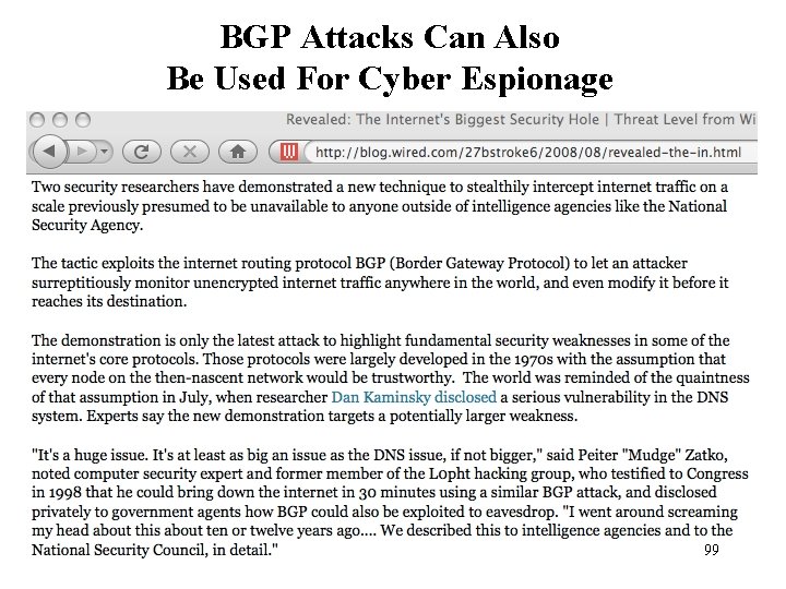 BGP Attacks Can Also Be Used For Cyber Espionage 99 