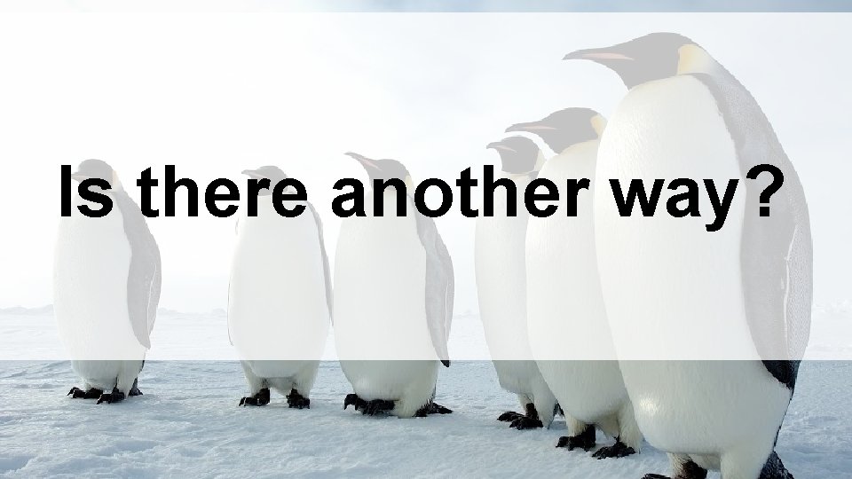 Is there another way? 