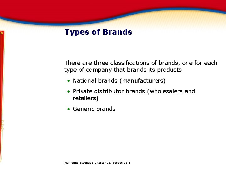 Types of Brands There are three classifications of brands, one for each type of