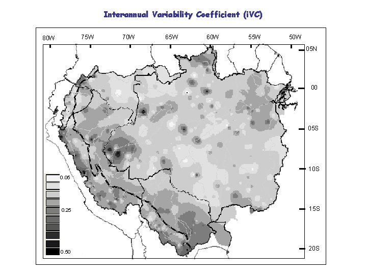 Interannual Variability Coefficient (i. VC) 75 W 80 W 70 W 65 W 60