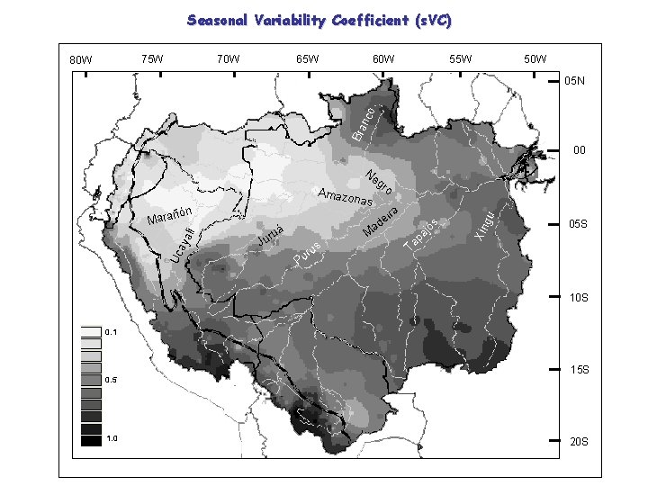 Seasonal Variability Coefficient (s. VC) 75 W 80 W 70 W 65 W 60