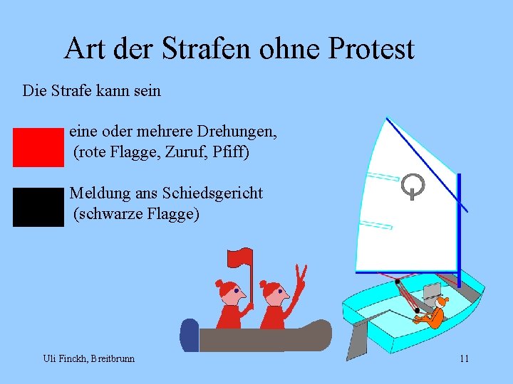 Art der Strafen ohne Protest Die Strafe kann sein eine oder mehrere Drehungen, (rote