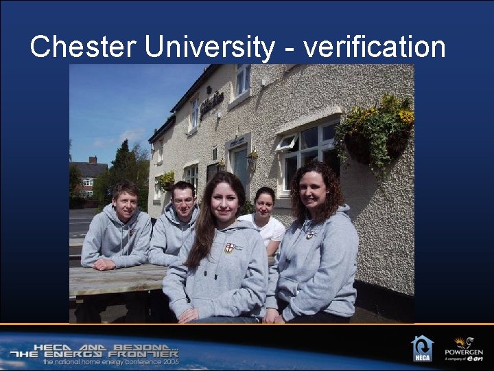 Chester University - verification 