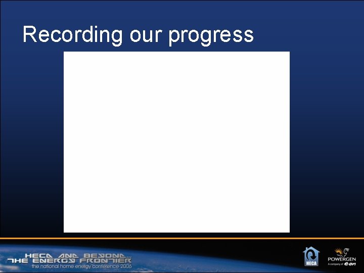 Recording our progress 