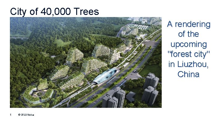 City of 40, 000 Trees A rendering of the upcoming "forest city" in Liuzhou,