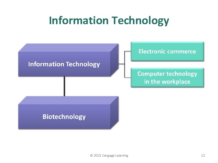 Information Technology © 2015 Cengage Learning 12 
