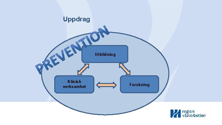 Uppdrag Utbildning Klinisk verksamhet Forskning 