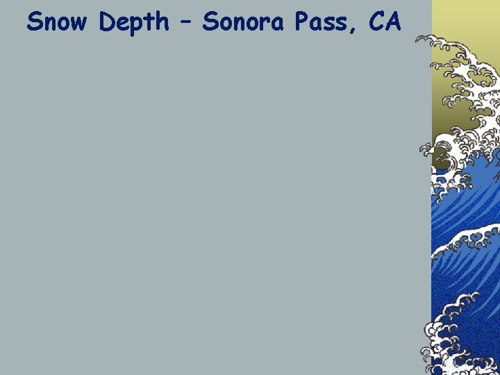 Snow Depth – Sonora Pass, CA 