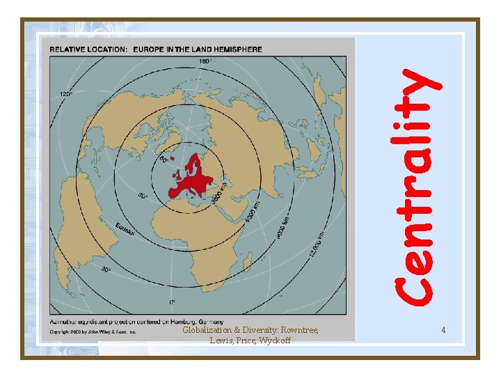Centrality Globalization & Diversity: Rowntree, Lewis, Price, Wyckoff 4 