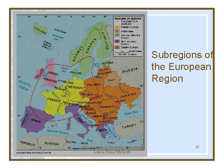 Subregions of the European Region Globalization & Diversity: Rowntree, Lewis, Price, Wyckoff 57 