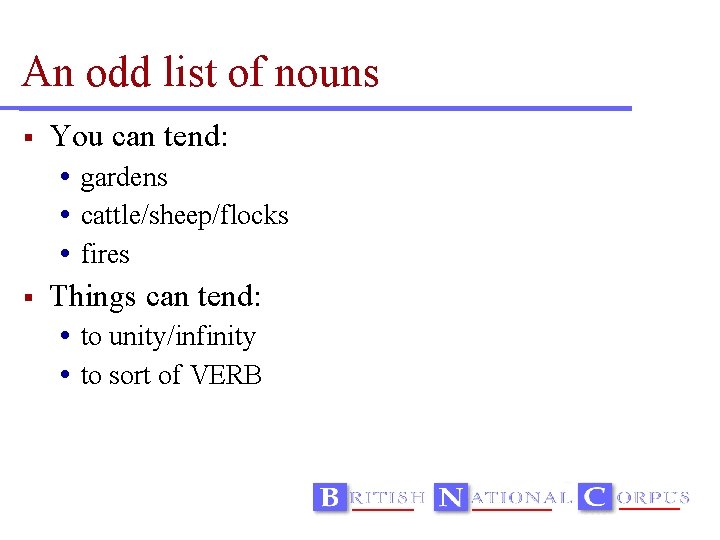 An odd list of nouns You can tend: gardens cattle/sheep/flocks fires Things can tend: