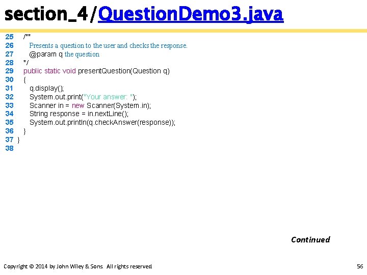 section_4/Question. Demo 3. java 25 26 27 28 29 30 31 32 33 34