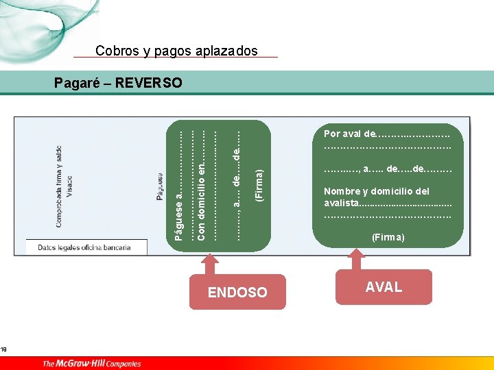 19 Cobros y pagos aplazados Por aval de………. . ………………………. (Firma) ………, a…. de……