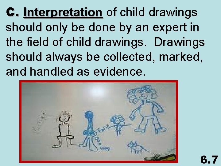 C. Interpretation of child drawings should only be done by an expert in the