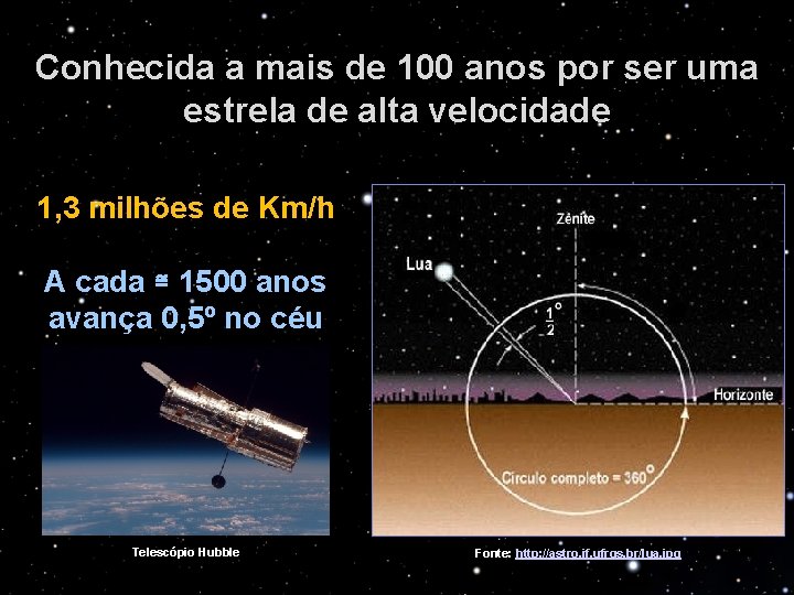 Conhecida a mais de 100 anos por ser uma estrela de alta velocidade 1,