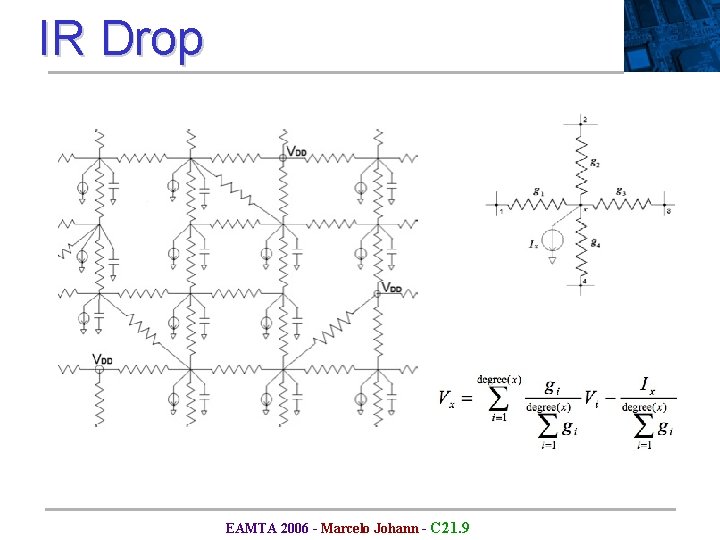 IR Drop EAMTA 2006 - Marcelo Johann - C 21. 9 IR Drop EAMTA 2006 - Marcelo Johann - C 21. 9