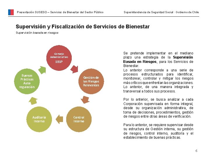 Presentación SUSESO – Servicios de Bienestar del Sector Público Superintendencia de Seguridad Social ·