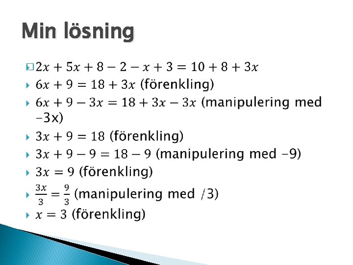 Min lösning � 