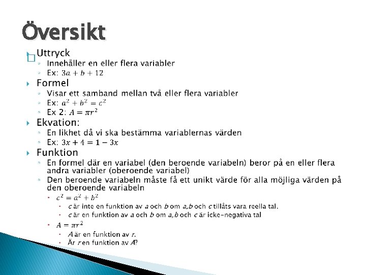 Översikt � 