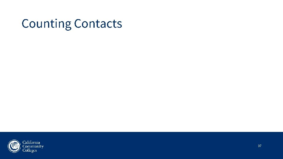 Counting Contacts 37 