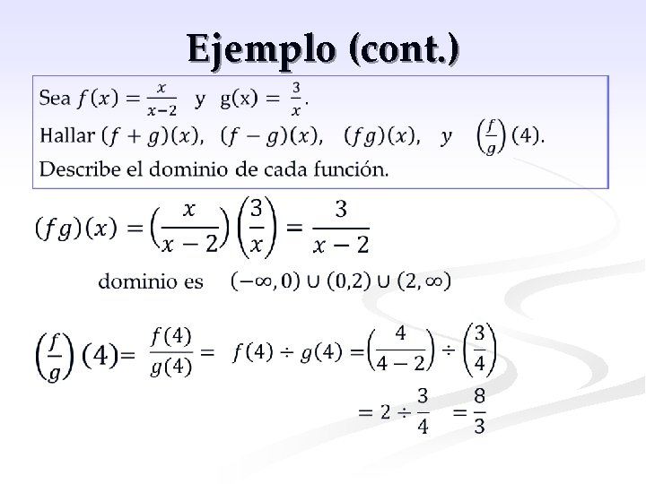 Ejemplo (cont. ) 