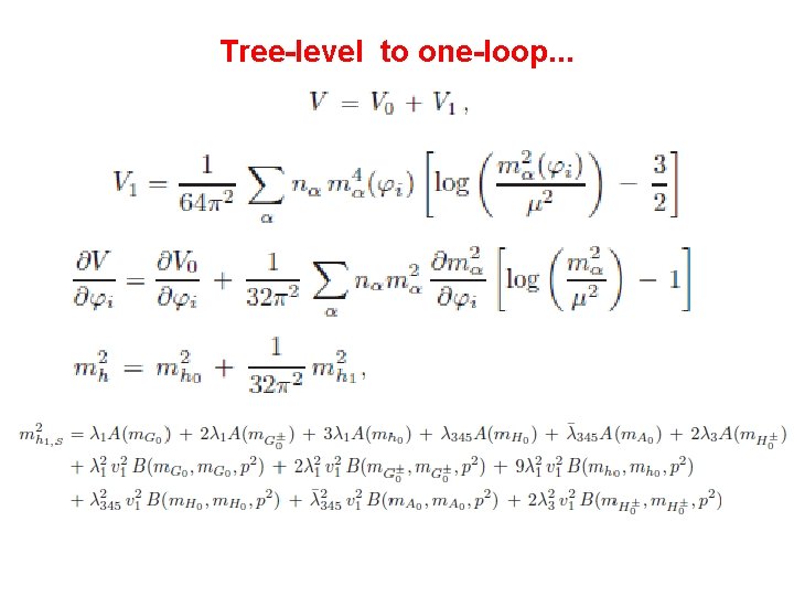 Tree-level to one-loop. . . 