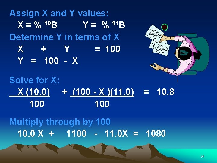 Assign X and Y values: X = % 10 B Y = % 11