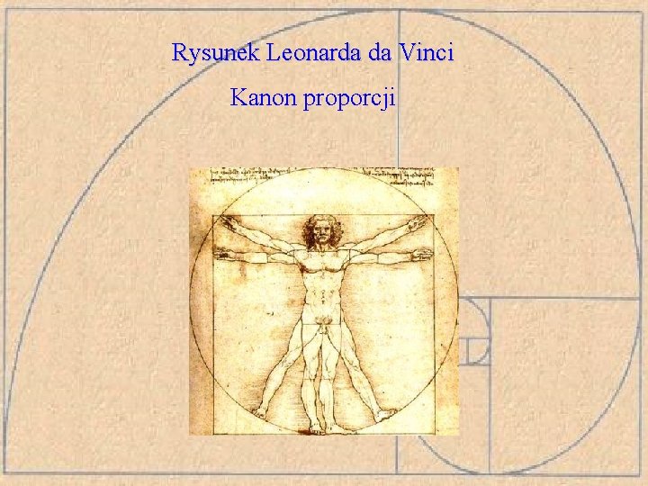 Rysunek Leonarda da Vinci Kanon proporcji 