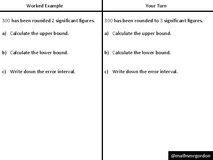 Worked Example Your Turn 300 has been rounded 2 significant figures. 300 has been