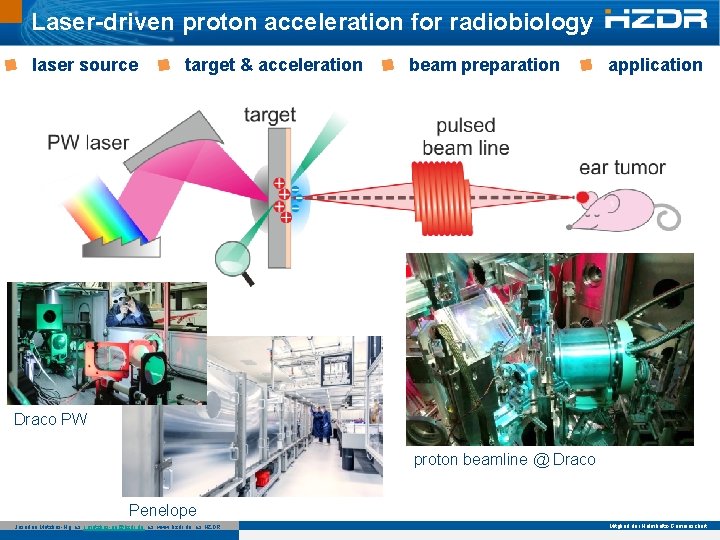 Laser-driven proton acceleration for radiobiology laser source target & acceleration beam preparation application Draco